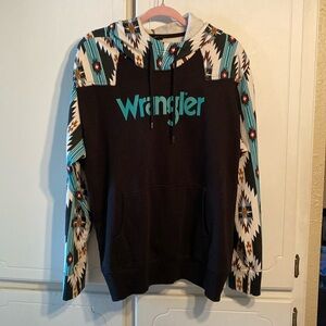 Wrangler black hoodie Aztec